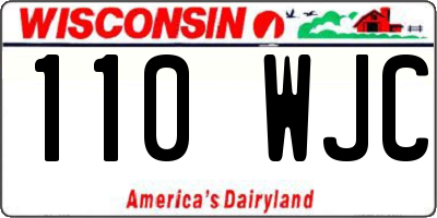 WI license plate 110WJC