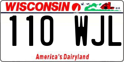 WI license plate 110WJL