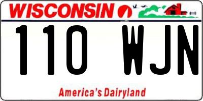 WI license plate 110WJN
