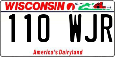 WI license plate 110WJR