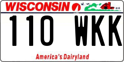 WI license plate 110WKK