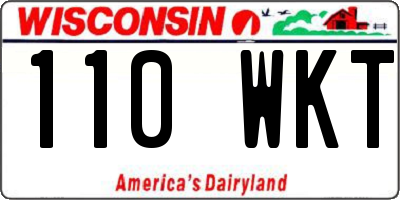 WI license plate 110WKT