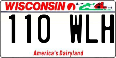 WI license plate 110WLH