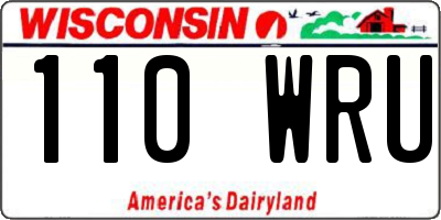 WI license plate 110WRU