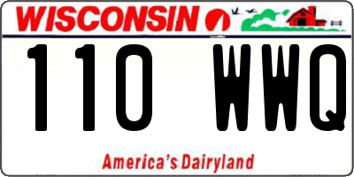 WI license plate 110WWQ
