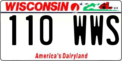 WI license plate 110WWS