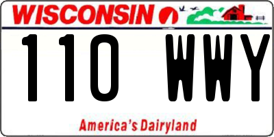 WI license plate 110WWY