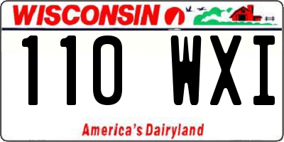 WI license plate 110WXI