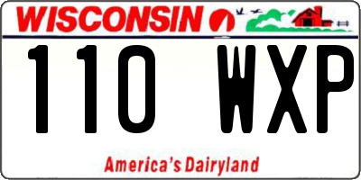 WI license plate 110WXP