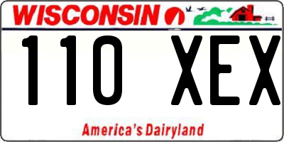 WI license plate 110XEX