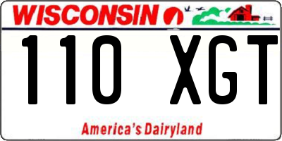 WI license plate 110XGT
