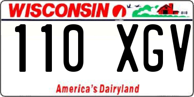WI license plate 110XGV