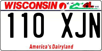 WI license plate 110XJN