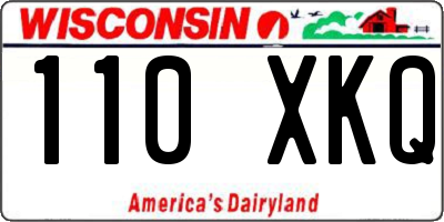 WI license plate 110XKQ