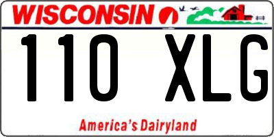 WI license plate 110XLG
