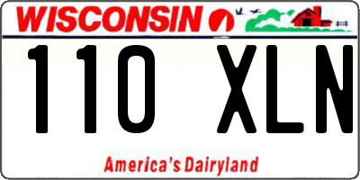 WI license plate 110XLN