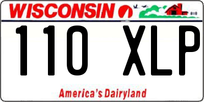 WI license plate 110XLP