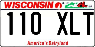 WI license plate 110XLT