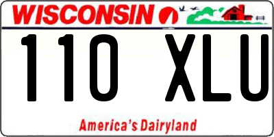 WI license plate 110XLU