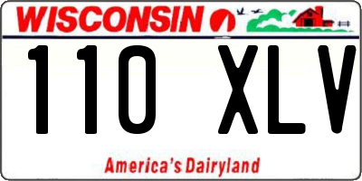 WI license plate 110XLV