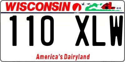 WI license plate 110XLW