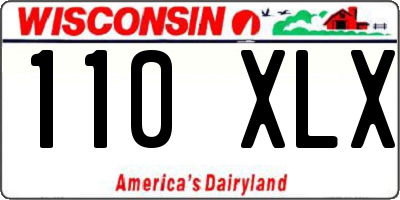 WI license plate 110XLX