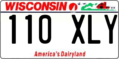 WI license plate 110XLY