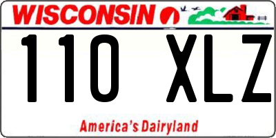 WI license plate 110XLZ