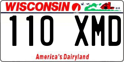 WI license plate 110XMD