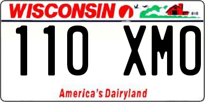 WI license plate 110XMO