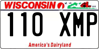 WI license plate 110XMP