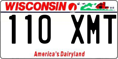 WI license plate 110XMT