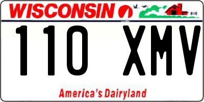 WI license plate 110XMV