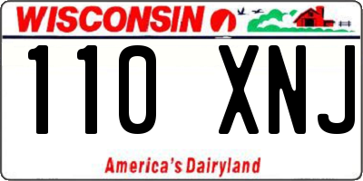 WI license plate 110XNJ