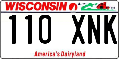 WI license plate 110XNK