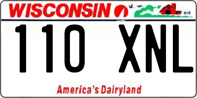 WI license plate 110XNL