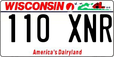 WI license plate 110XNR
