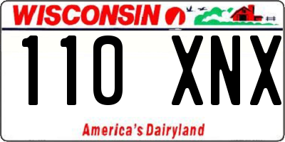 WI license plate 110XNX