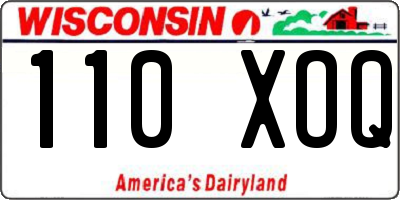 WI license plate 110XOQ