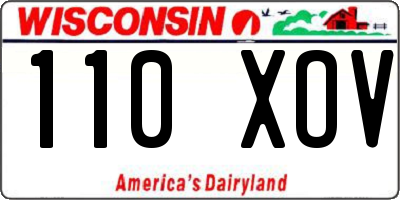 WI license plate 110XOV