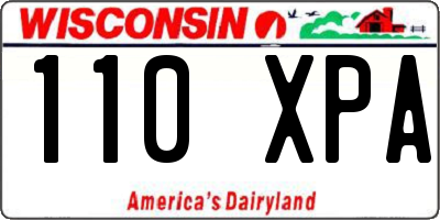 WI license plate 110XPA