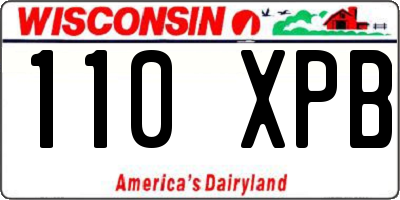 WI license plate 110XPB