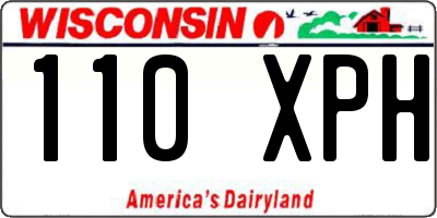 WI license plate 110XPH