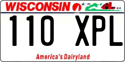 WI license plate 110XPL