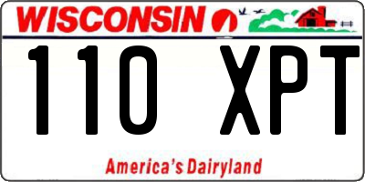 WI license plate 110XPT