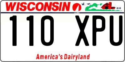 WI license plate 110XPU
