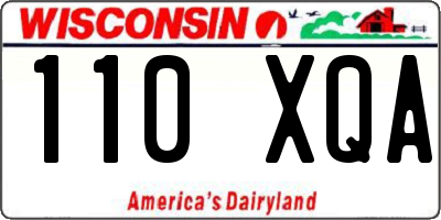 WI license plate 110XQA