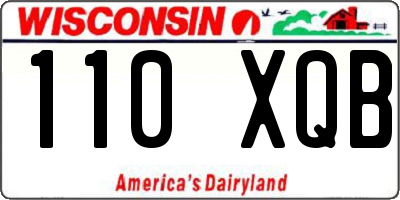WI license plate 110XQB