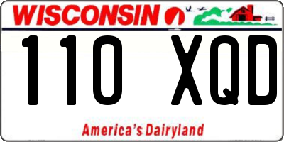 WI license plate 110XQD