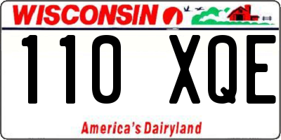 WI license plate 110XQE